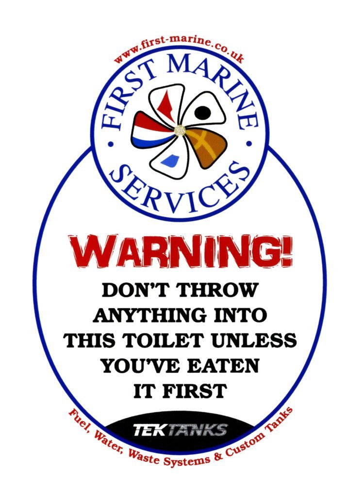 First Marine Toilet Sticker
