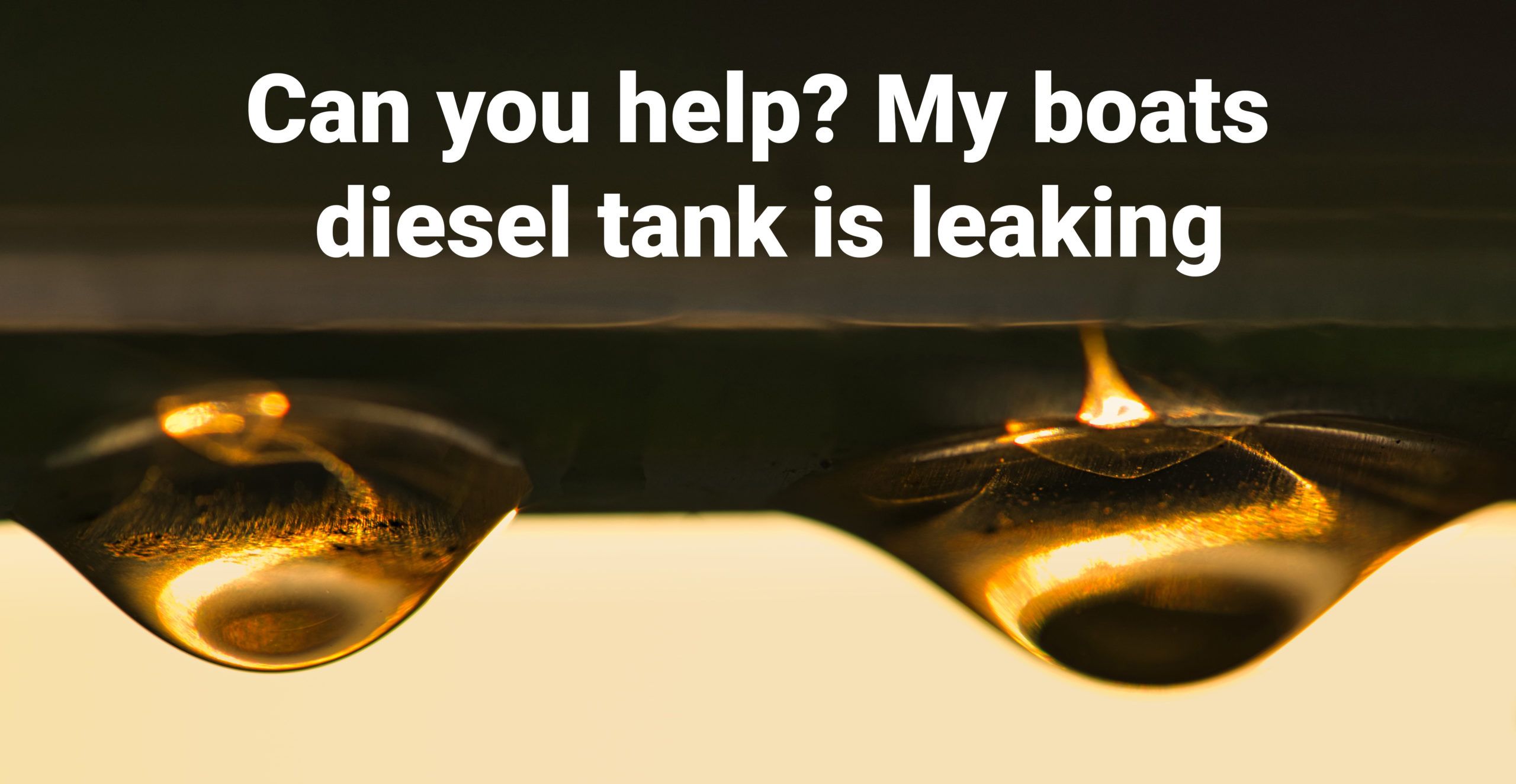 Can you help? my boats diesel tank is leaking TekTanks