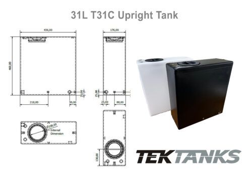 31 Litre Internal Camper Van Tank Drawing